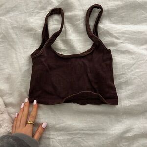 FP Movement by Free People purple Happiness Runs square neck top